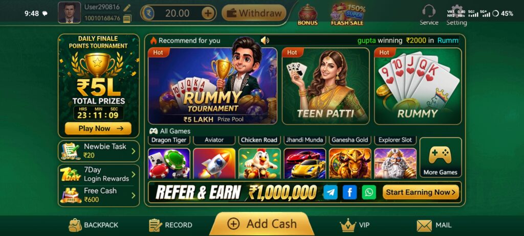 Rummy Vijay Welcome for new bonus ₹500 joining app download Rummy vijay